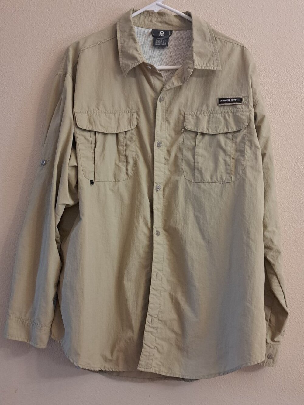 XL Men's Tan Little Donkey Andy Shirt Fishing Hiking Outdoor Nylon Utility UV
